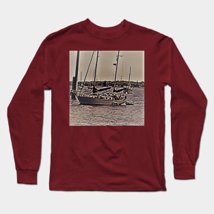 Sail Boat on the Indian River at Lee Wenner Park, Cocoa Village, Fl Long Sleeve T-Shirt